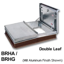 Steel Roof Hatch models BRHA / BRHG - Double Leaf