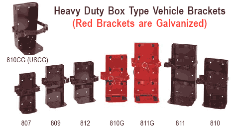 heavy duty box type vehicle brackets