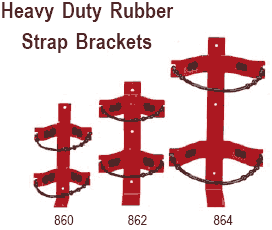 heavy duty rubber strap brackets